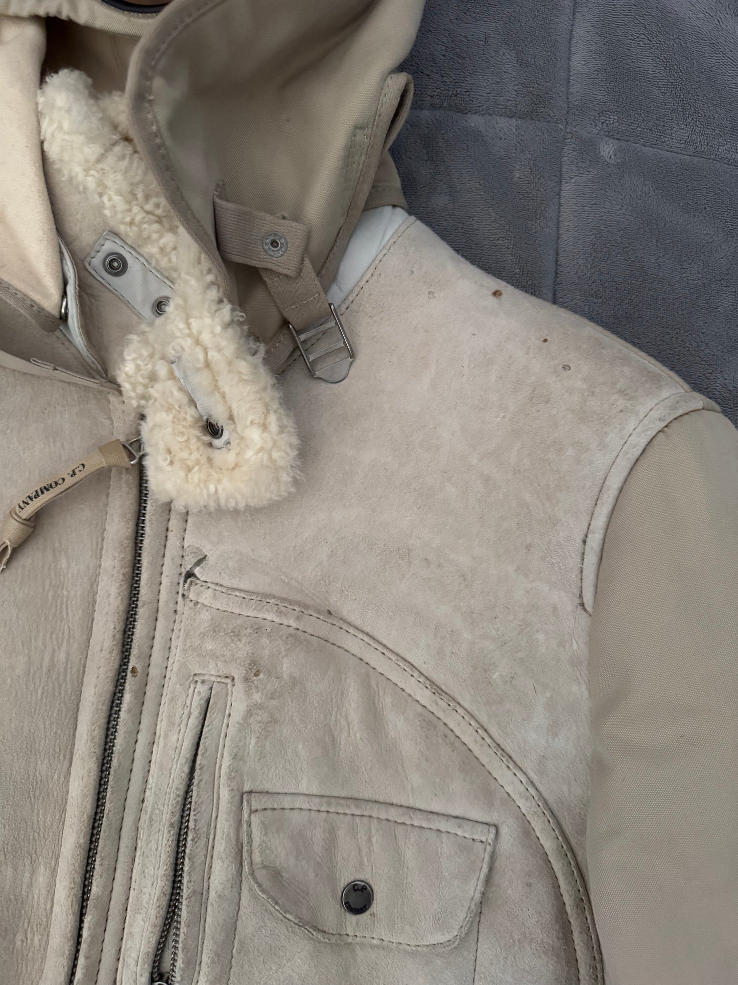 C.P. Company Mille Miglia Sheep Leather Goggle Jacket - 54 (XXL)