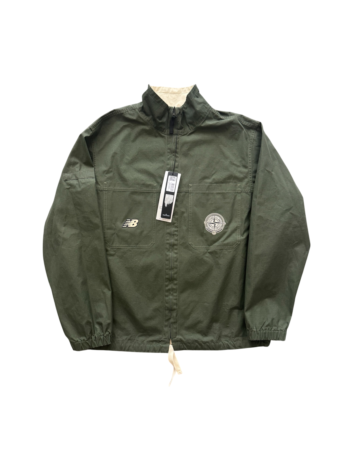 Giacca Stone Island x New Balance Green/Beige Reversibile - XL
