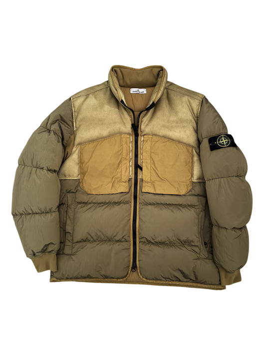 Stone Island 'Modified Panama 6/3 HT Nylon Mix Fabrics Down' Puffer - XL