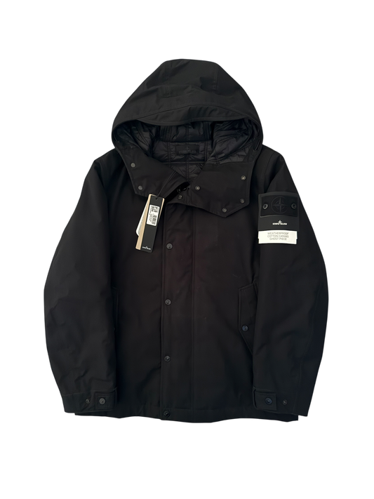 Stone Island 'Weatherproof Cotton Canvas Ghost Piece Primaloft Insulation' Black Jacket - Medium