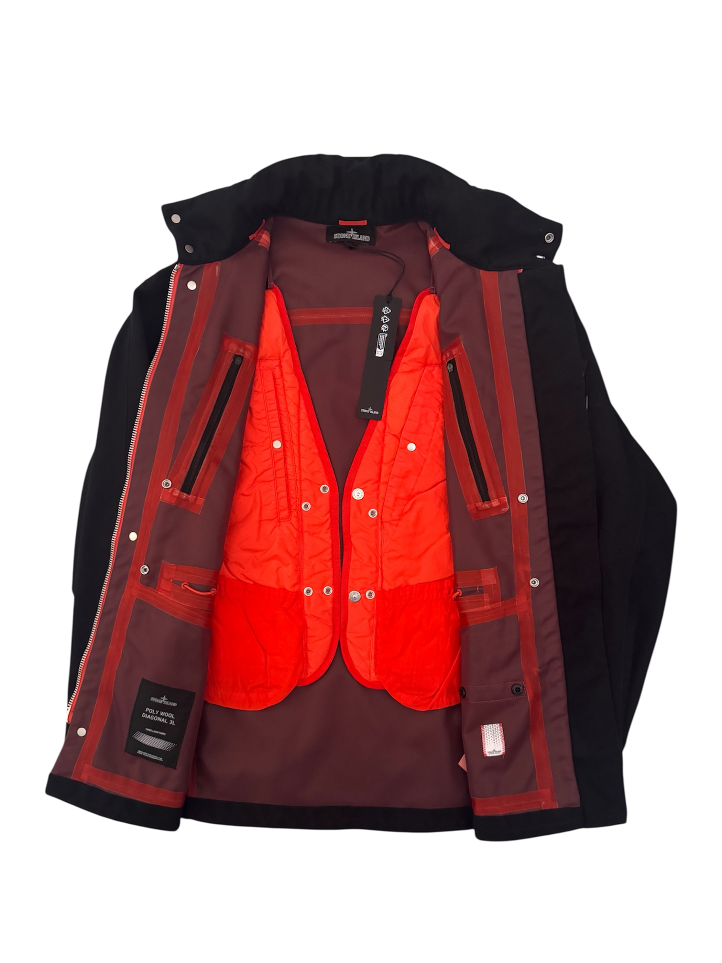 Giacca Stone Island Shadow Project 'Poly Wool Diagonal 3L' - Small