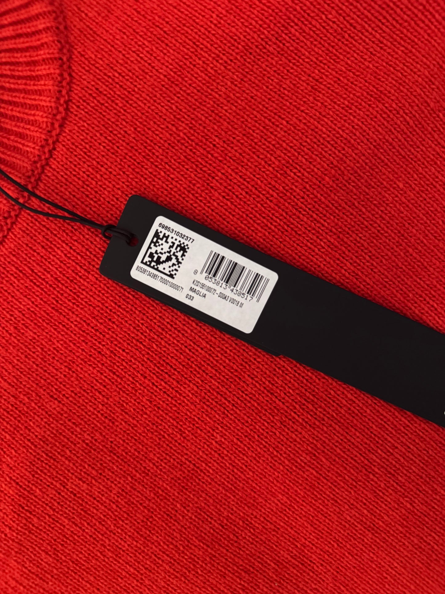 Stone Island 2025 Red Wool Crewneck - Medium