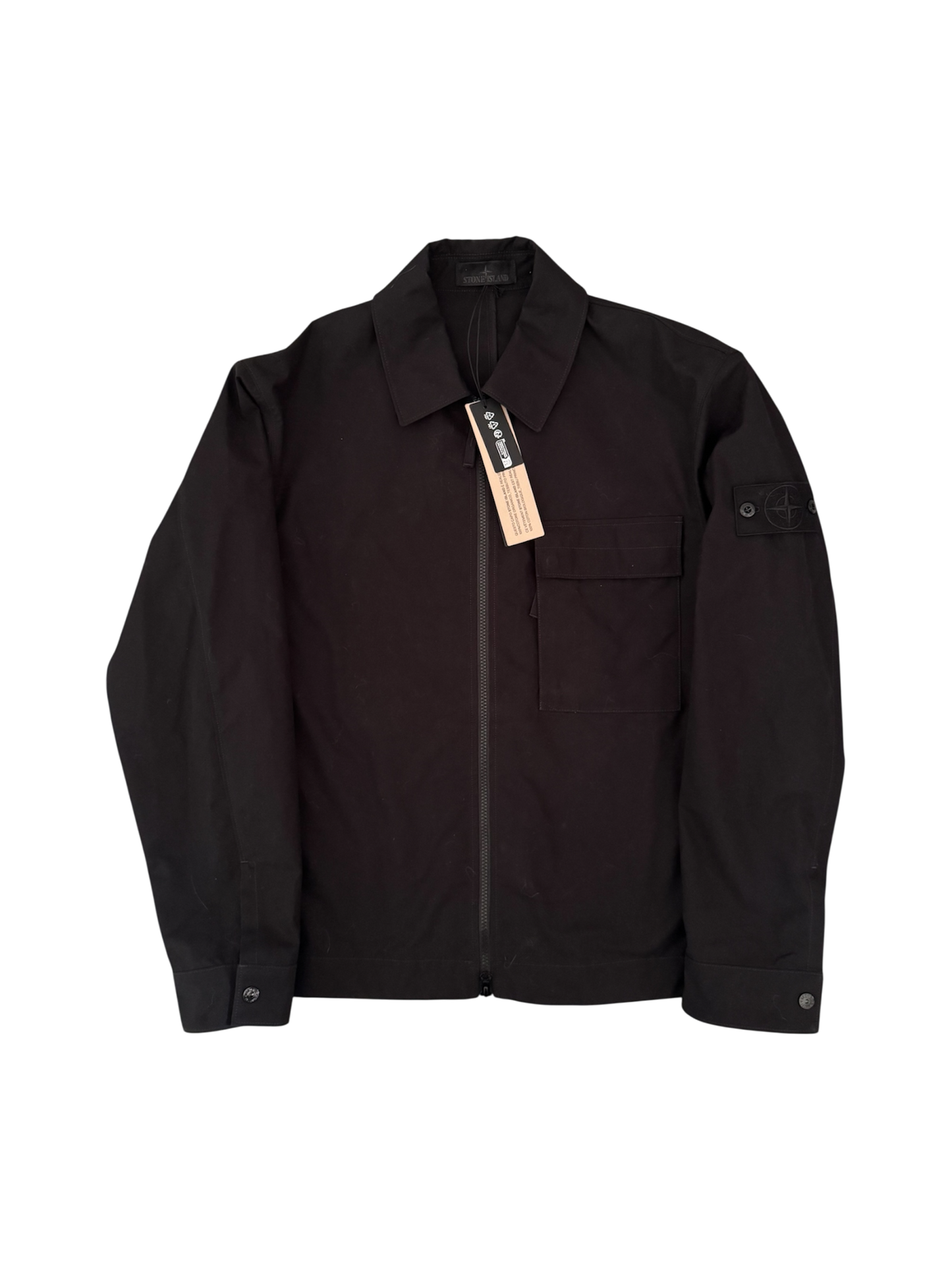 Stone Island Black Cotton Canvas Ghost Jacket - XL