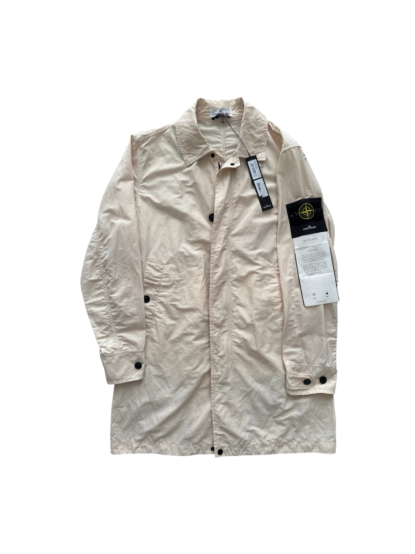 Stone Island 'Micro Reps' Beige Trench - Large