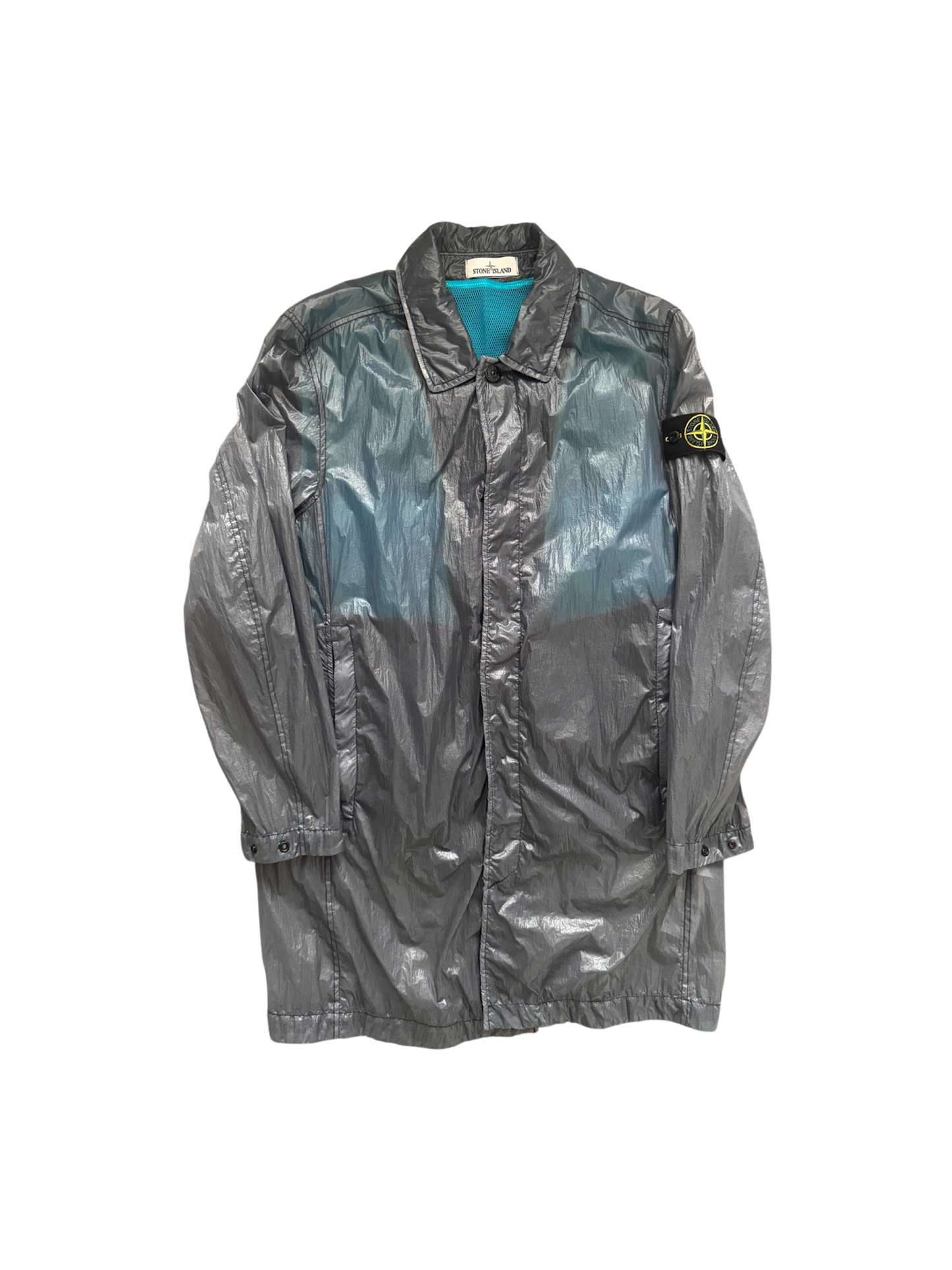 Stone Island Blue 'Lucido TC' Trench - Large