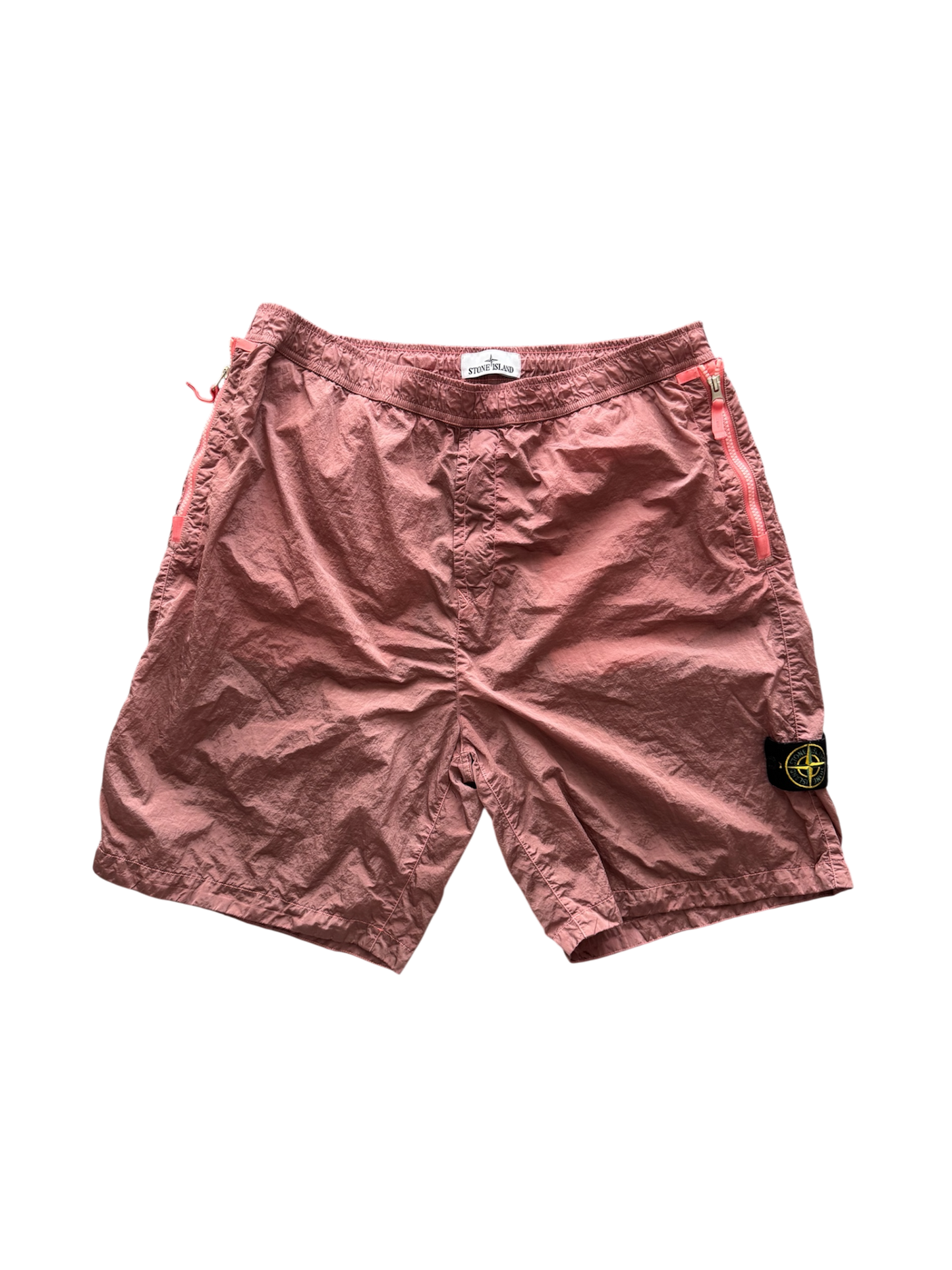 Stone Island 2023 Pink Nylon Metal Shorts - W38