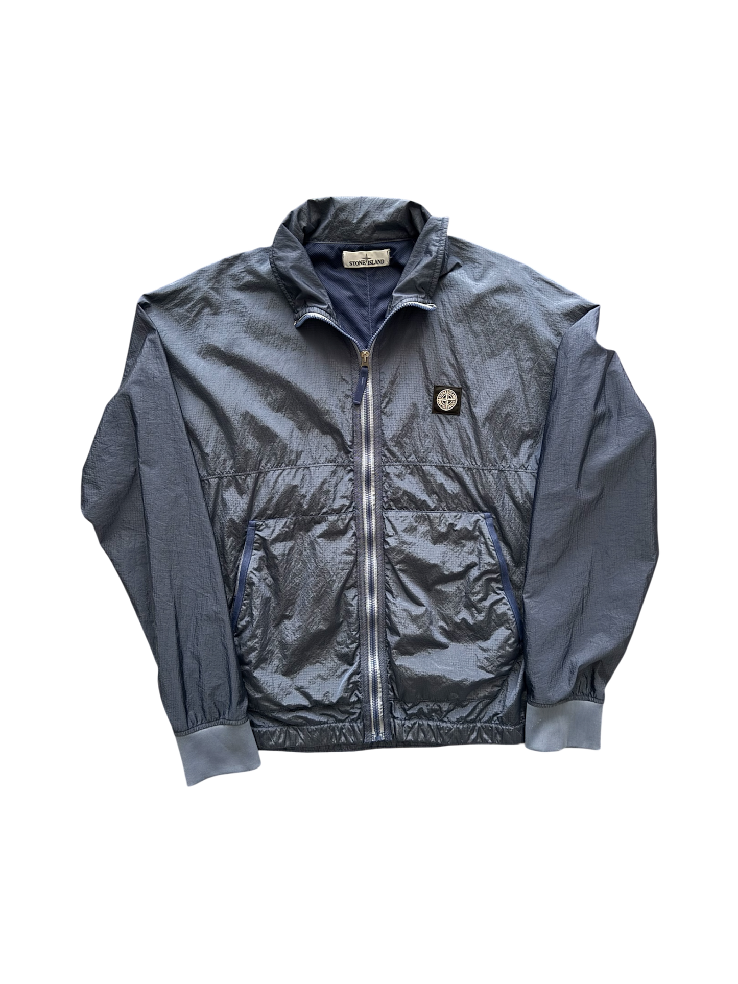 Stone Island Blue 'Nylon Metal Square Logo' Jacket - Medium