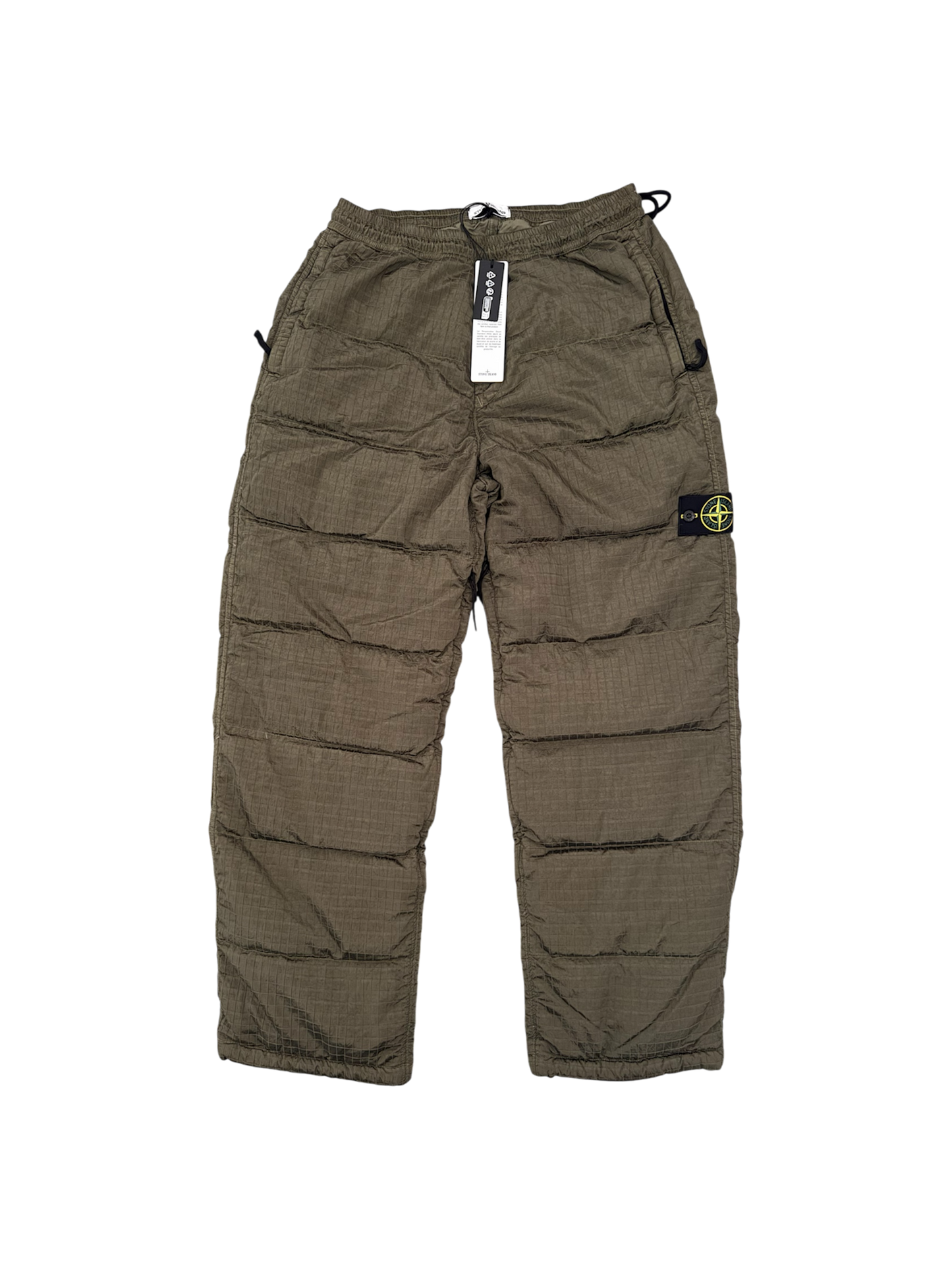 Stone Island Khaki Macro Ripstop Down Trousers - W33