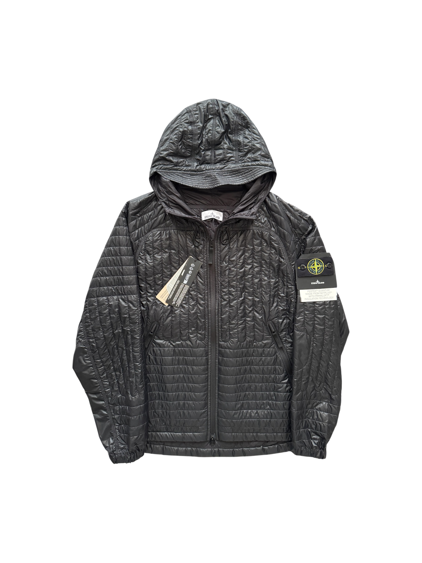 Stone Island 2024 Black 'Pertex Primaloft Quilted' Jacket - XL