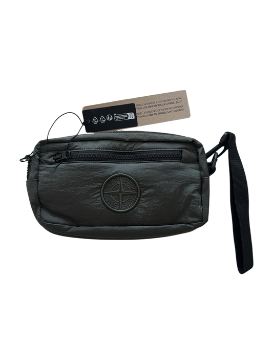 Stone Island Khaki Nylon Metal Clutch - Unisize
