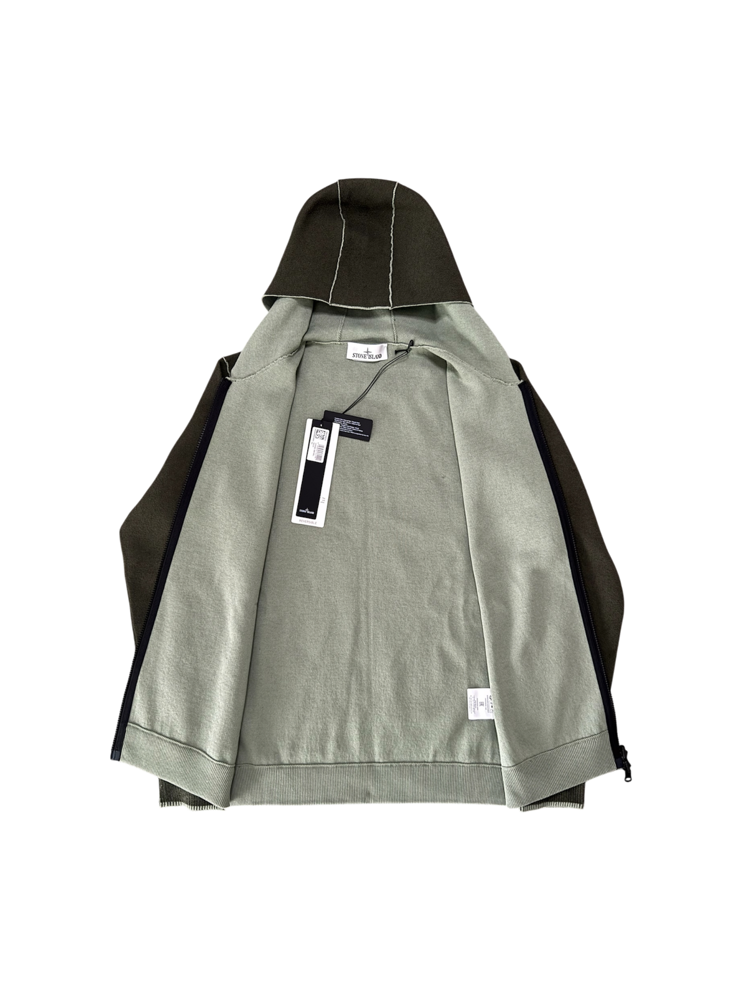 Cardigan Stone Island 2025 Reversibile Verde - Large