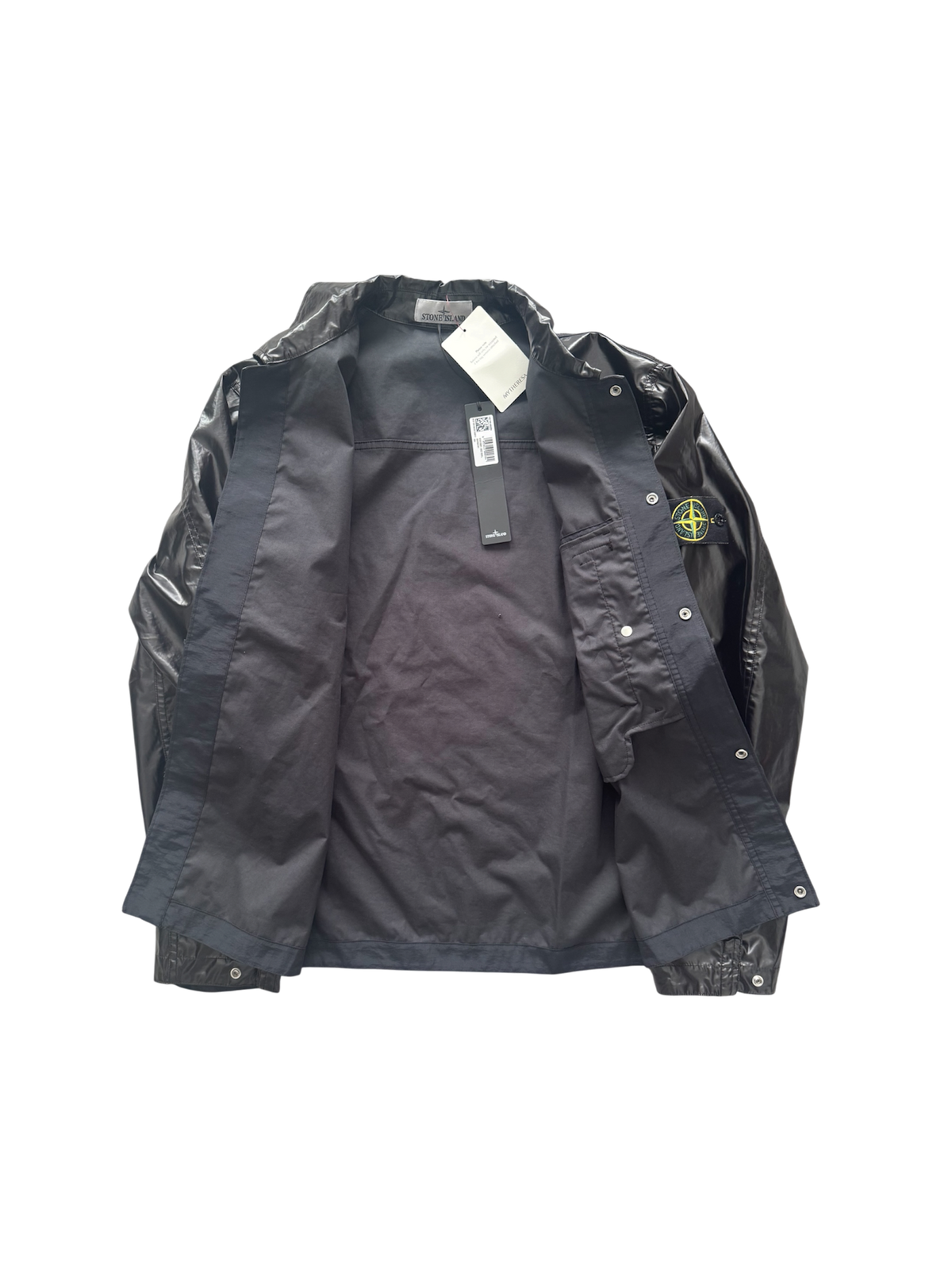 Stone Island 2025 Black Glass Overshirt - Large