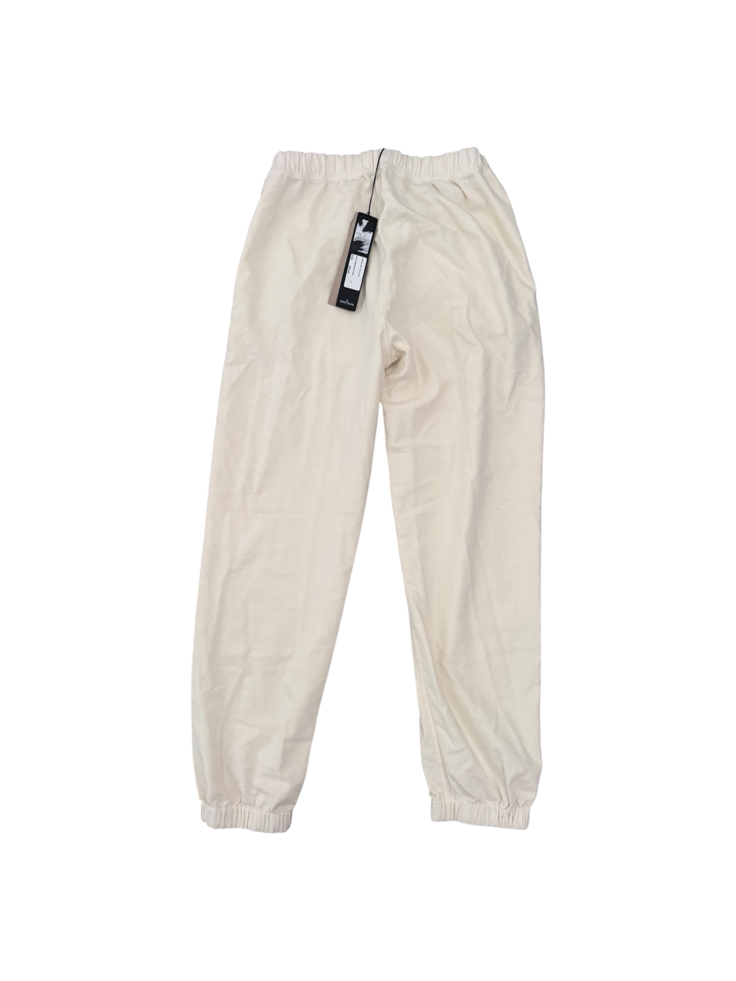 Stone Island White Cotton Moleskine Joggers - W31