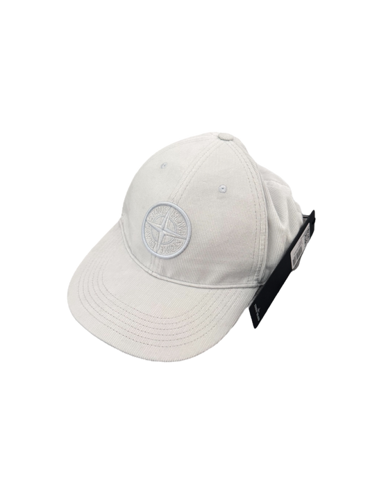 Stone Island Cappellino Bianco Corduroy - Unisize
