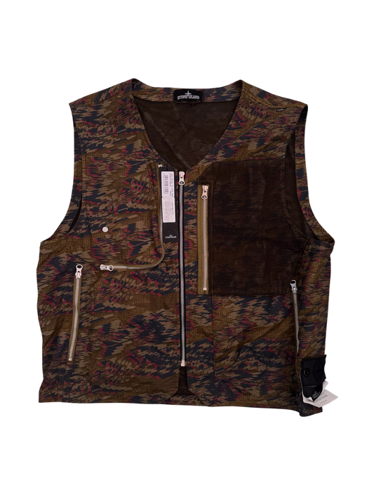 Stone Island Shadow Project Khaki 'DPM Ripstop Devorè' Vest - XL