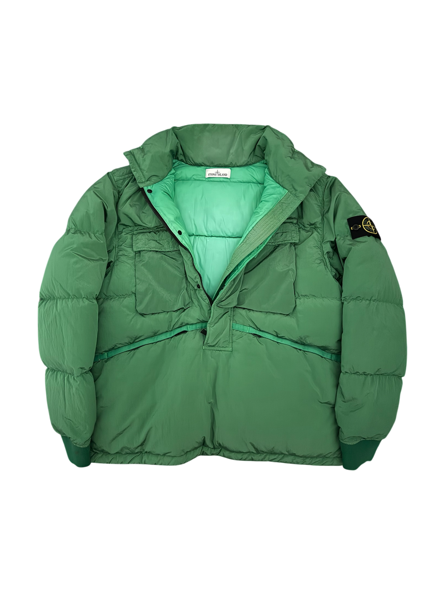 Stone Island 'Nylon Metal Down TC' Green Anorak - Large