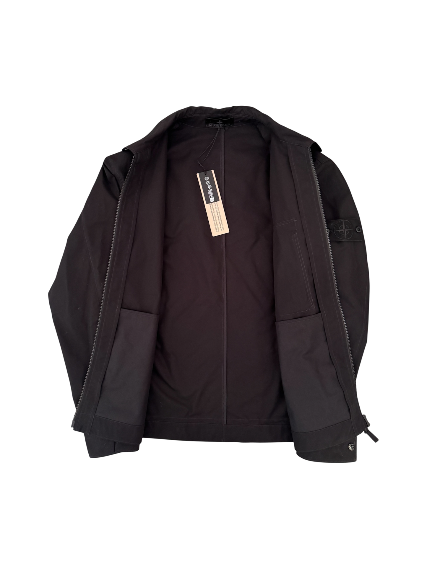 Stone Island Black Cotton Canvas Ghost Jacket - XL