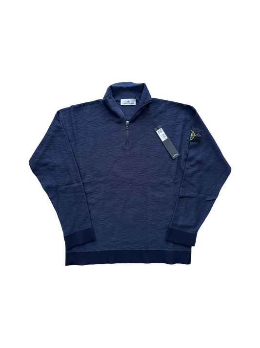 Stone Island 2026 Relaxed Quarter Zip Knit Jumper - XL