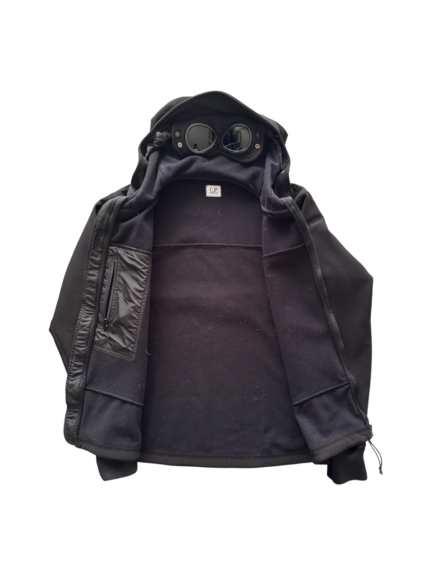 C.P. Company Black CP Shell Goggle Jacket - Large