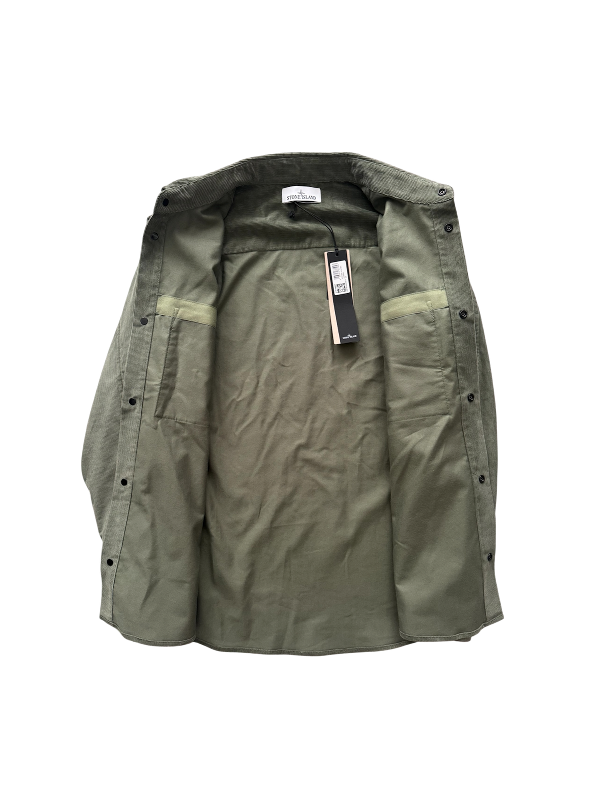 Stone Island 2026 Green Corduroy Overshirt - Large