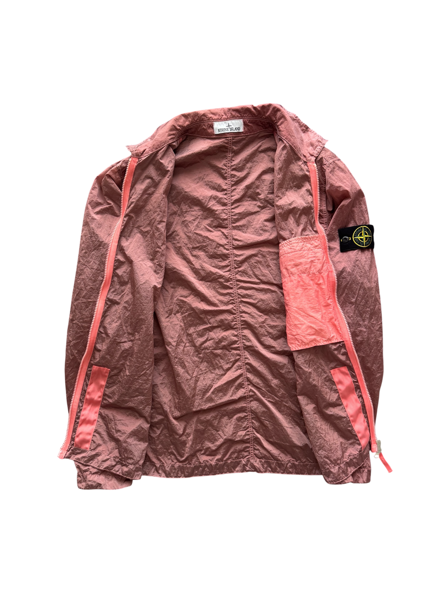 Stone Island 2023 Pink Nylon Metal Overshirt - Large