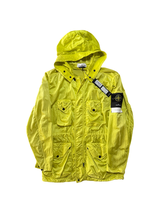 Stone Island Yellow 'Nylon Raso' Jacket - Large