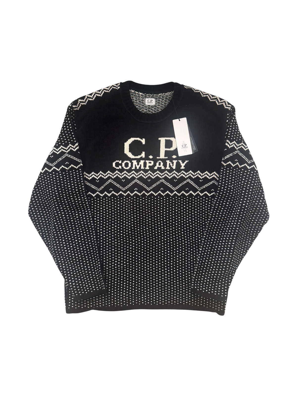 C.P. Company Black Chenille Crewneck