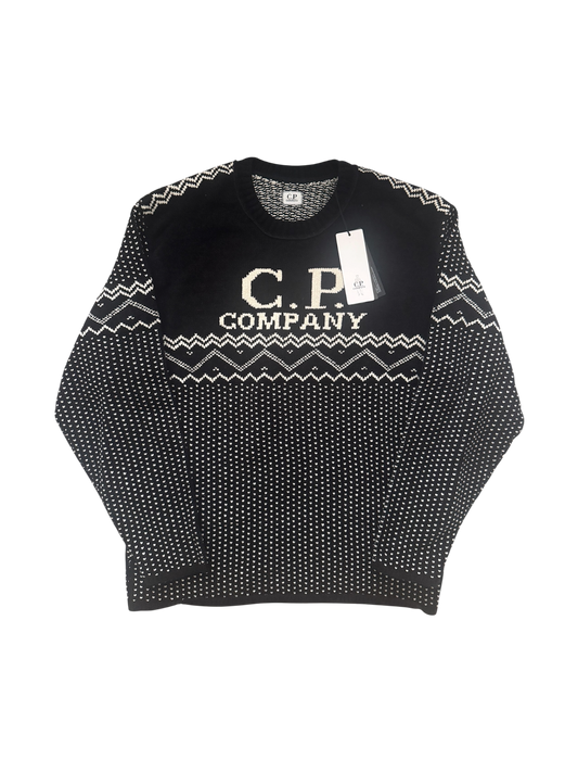 C.P. Company Black Chenille Crewneck