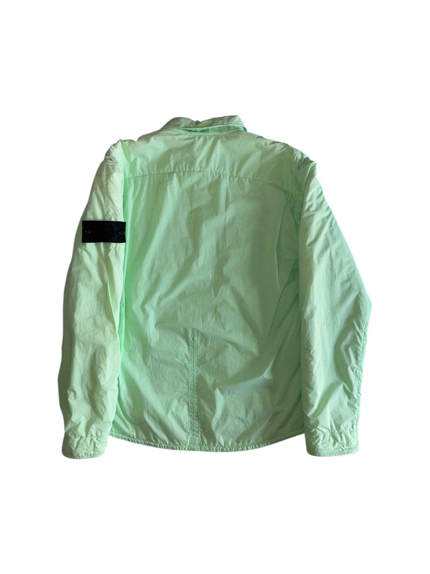 Stone Island Shadow Project Lime Padded Overshirt - Large