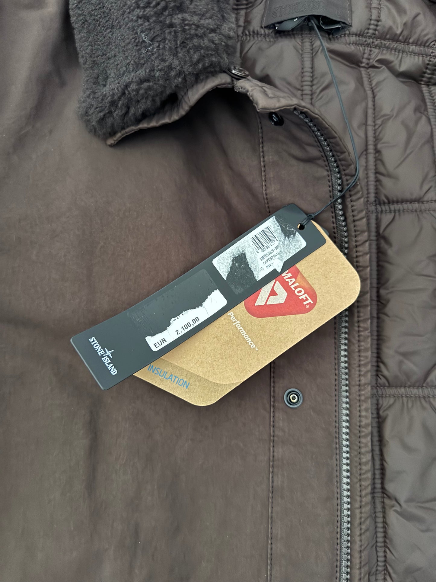 Stone Island 'David TC Sheepskin Ghost Piece' Long Jacket - Medium