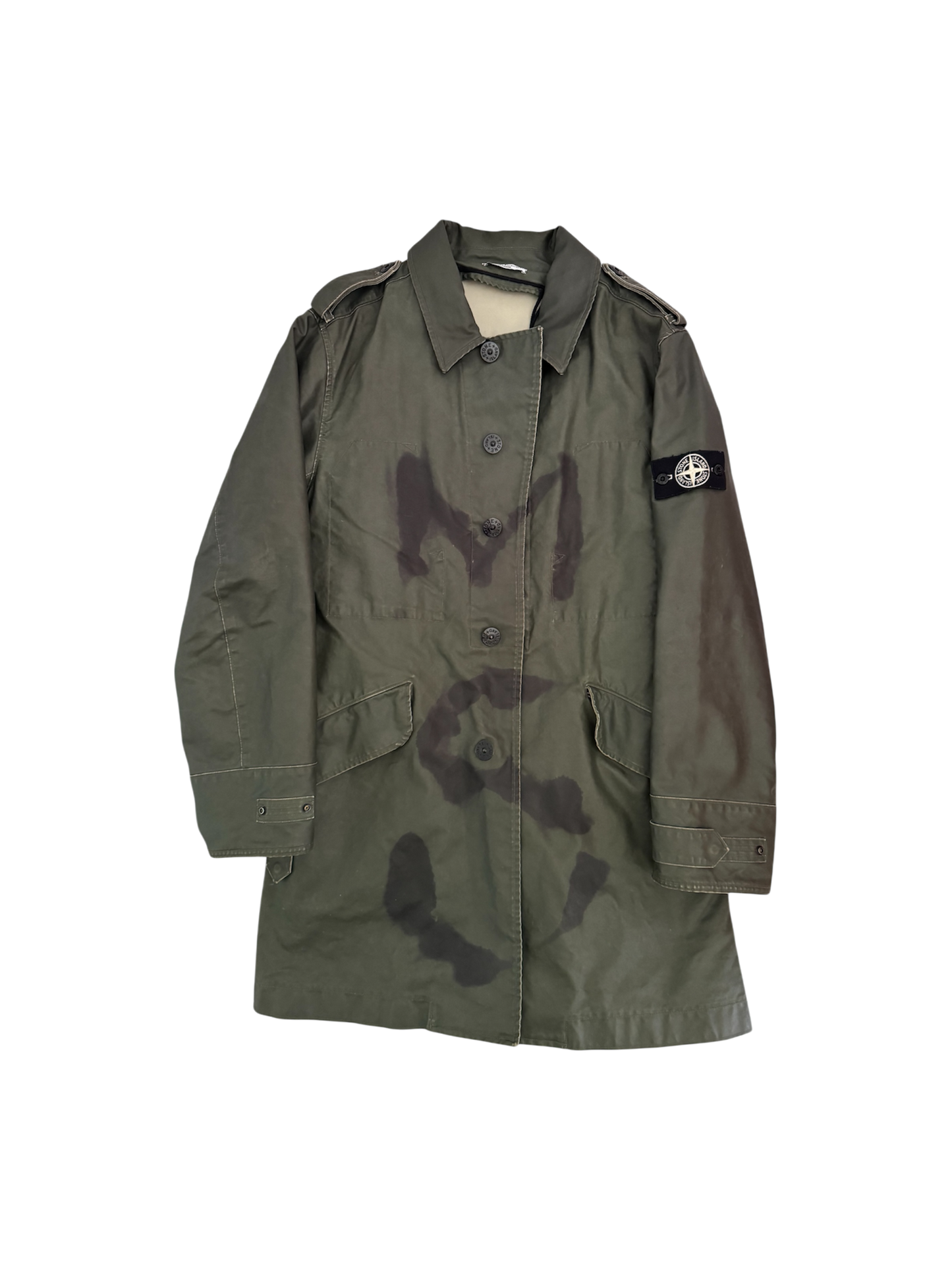 Stone Island 'Waxed Ice Heat Reactive' Trench - XXL