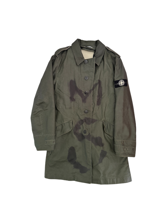 Stone Island 'Waxed Ice Heat Reactive' Trench - XXL