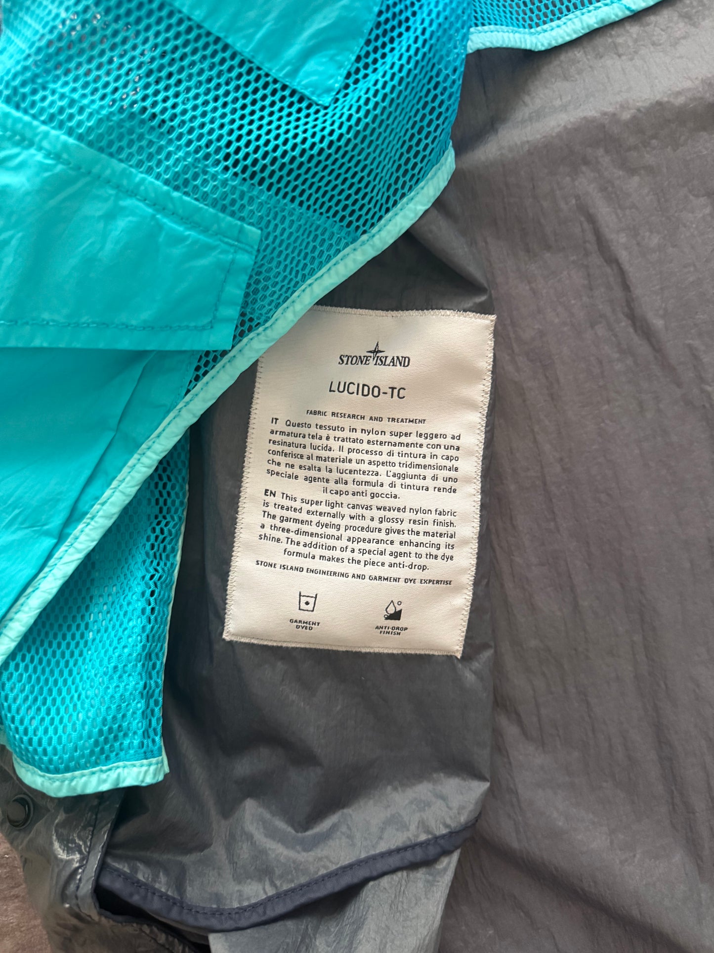 Stone Island Blue 'Lucido TC' Trench - Large