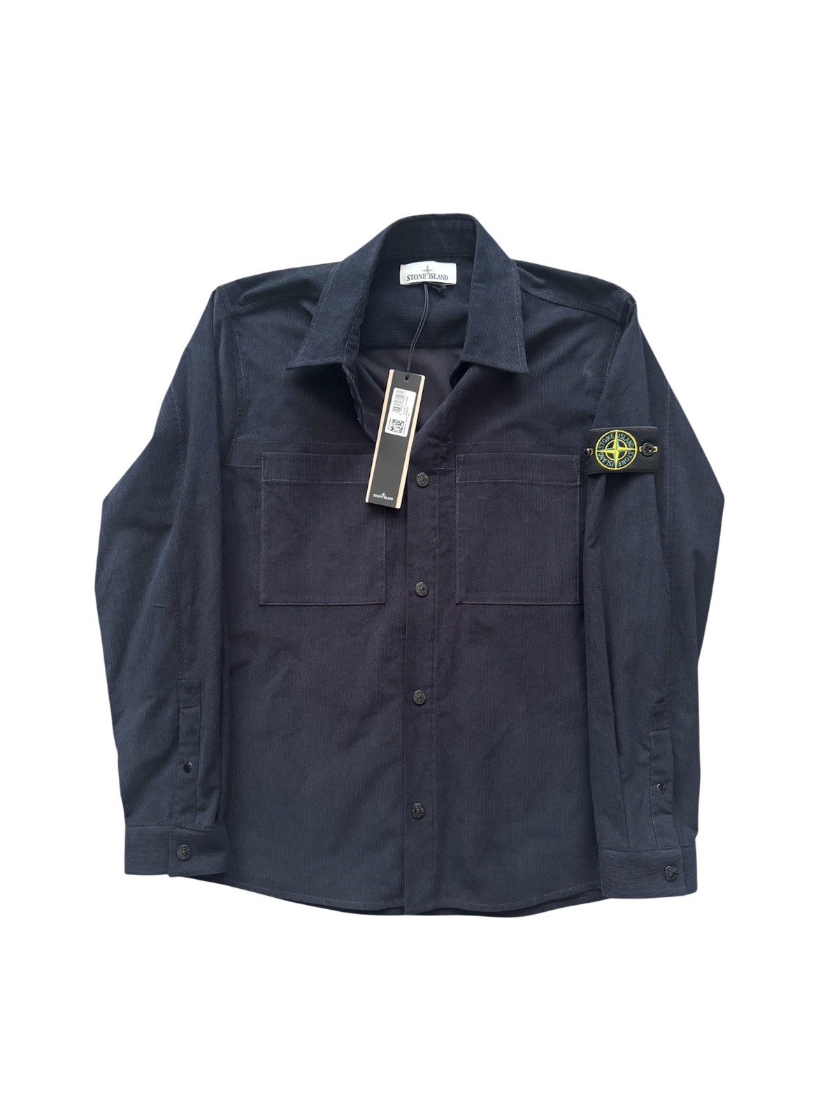 Stone Island 2026 Navy Corduroy Overshirt - Medium