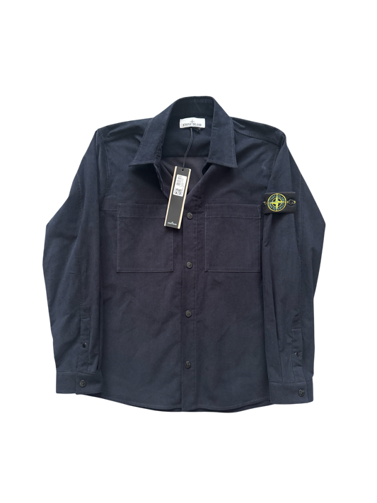 Stone Island 2026 Navy Corduroy Overshirt - Medium
