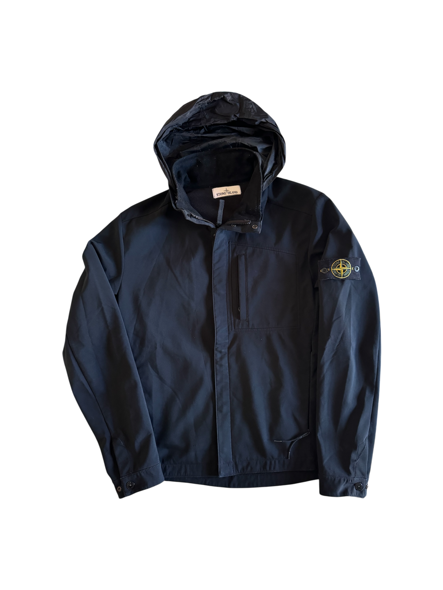 Stone Island Black 'Soft Shell-R' Jacket - Medium