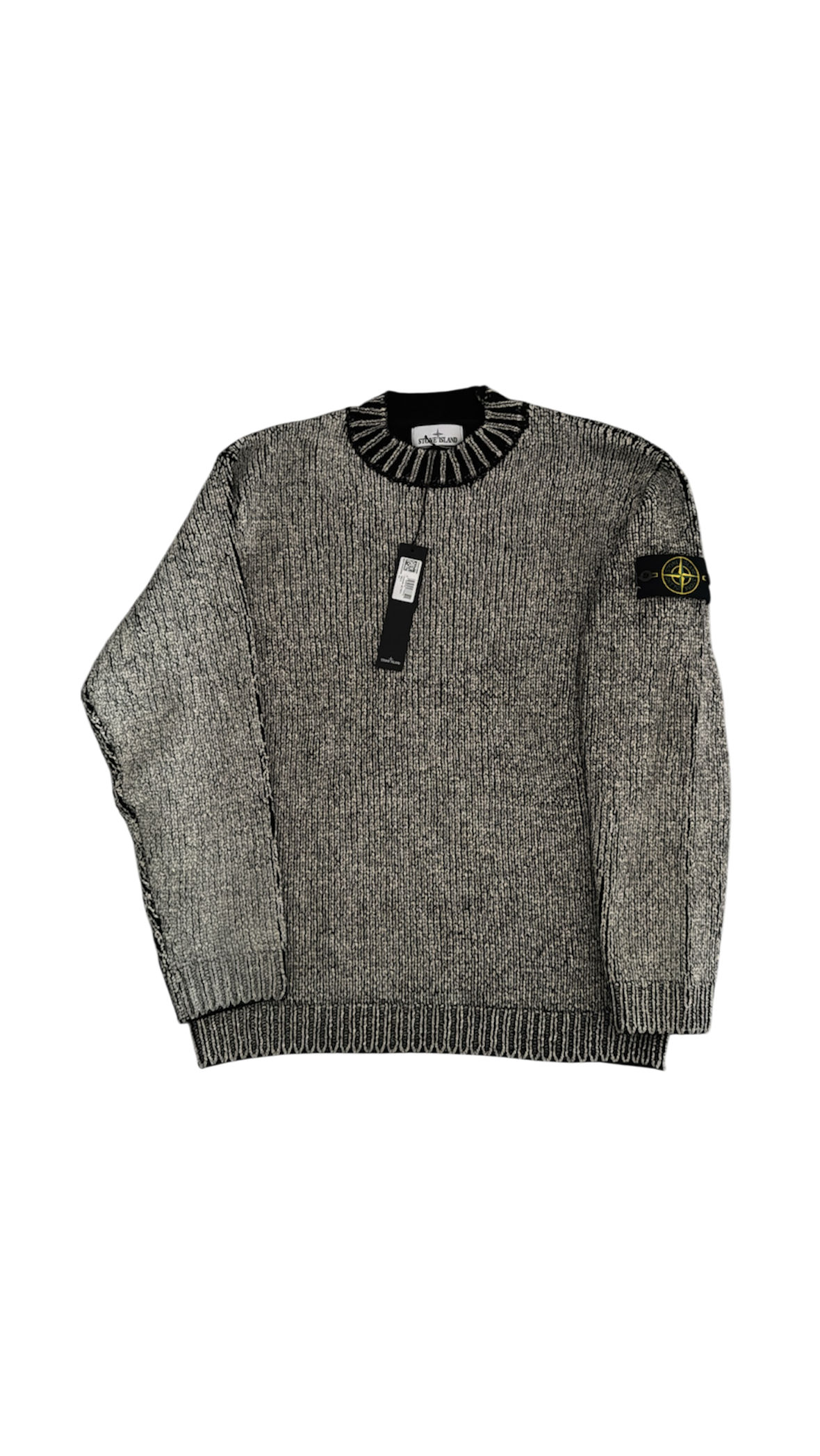 Knit Stone Island 2025 Hand Printed Grey - XL