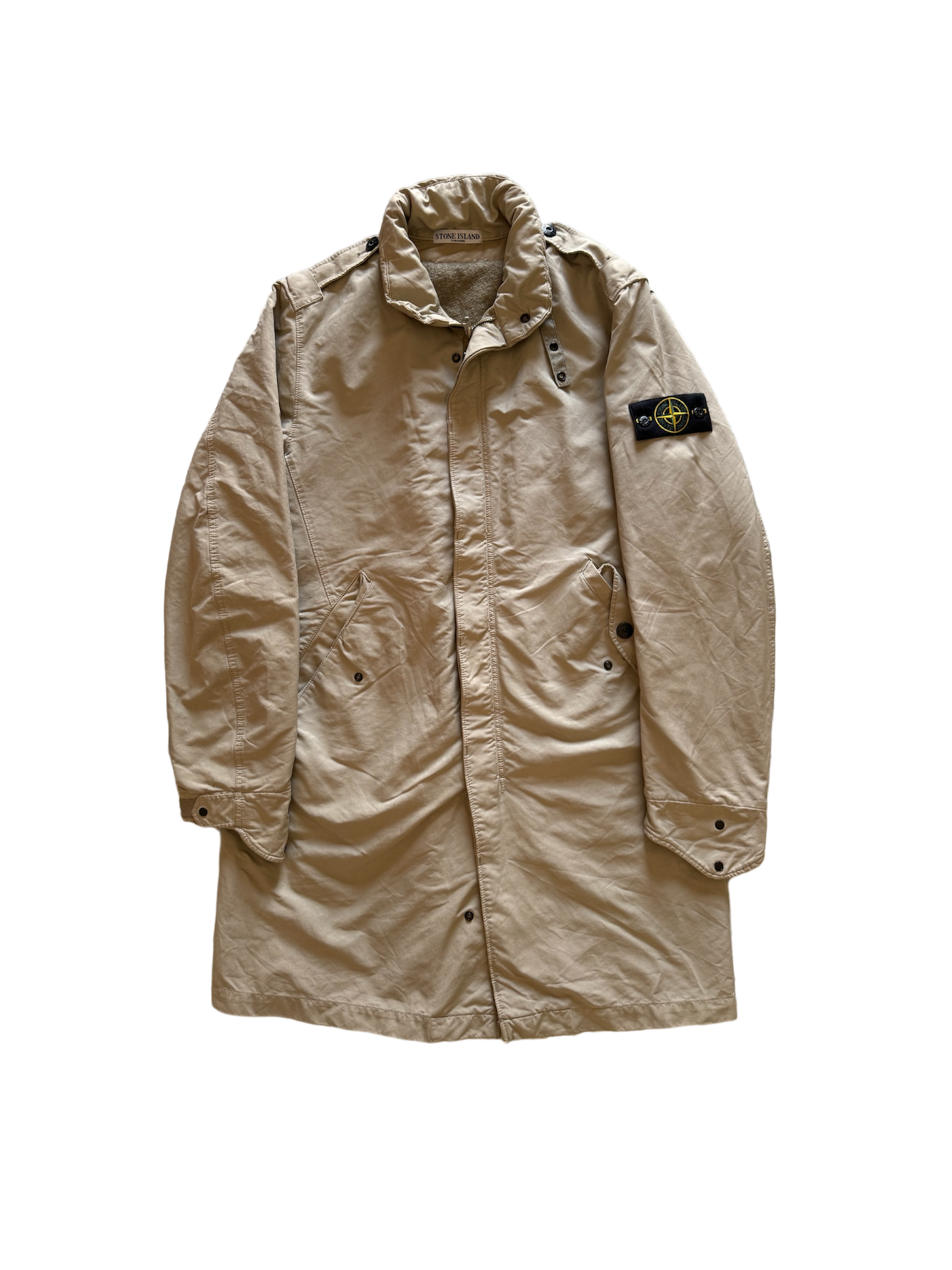 Stone Island Beige Parka - Large