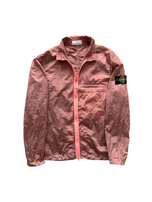 Stone Island 2023 Pink Nylon Metal Overshirt - Large