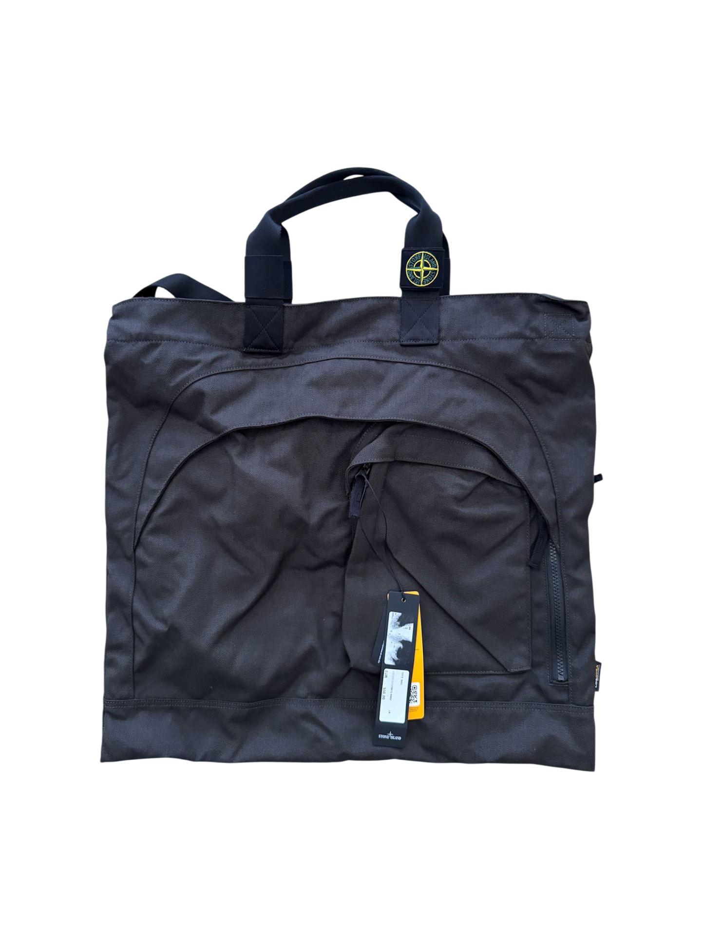 Stone Island Black Cordura Tote Bag - Unisize