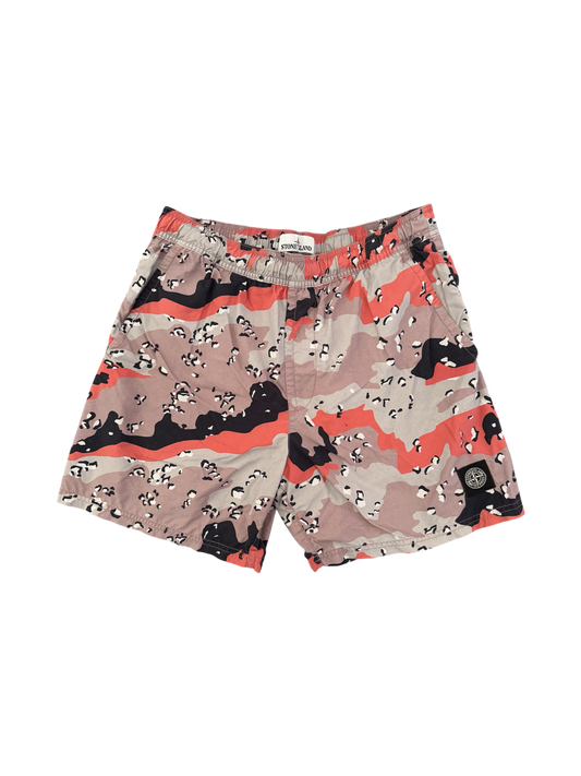 Stone Island Desert Camo 3C+PU Swim Shorts - Medium