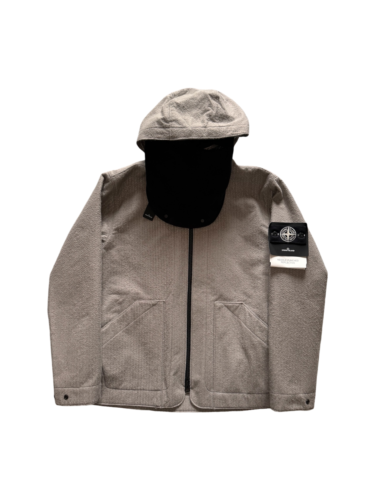 Stone Island 'Needle Punched Reflective' Balaclava Jacket - Large