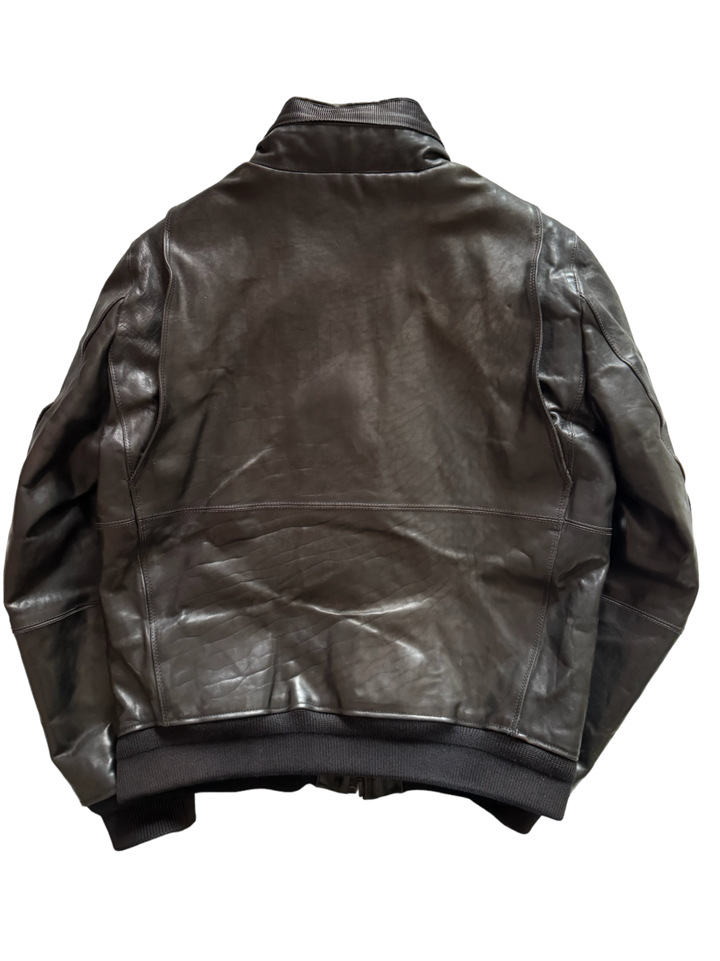 Stone Island Leather Jacket - Medium