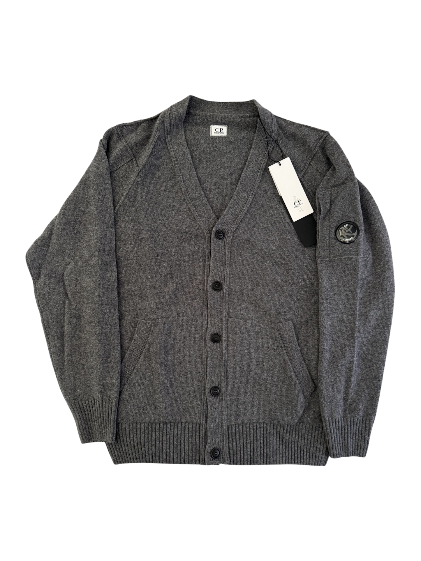 C.P. Company Grey Cardigan - Large