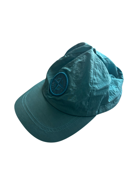 Stone Island Teal Nylon Metal Cap - Medium