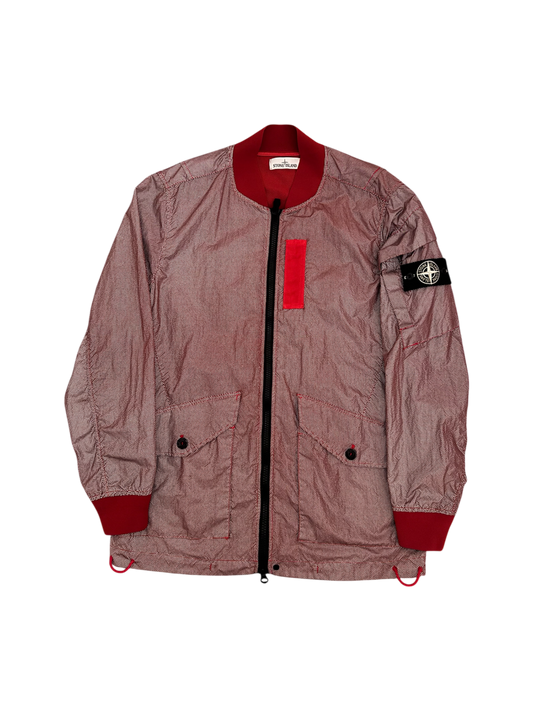 Stone Island Red 'Pixel Reflective' Jacket - Large