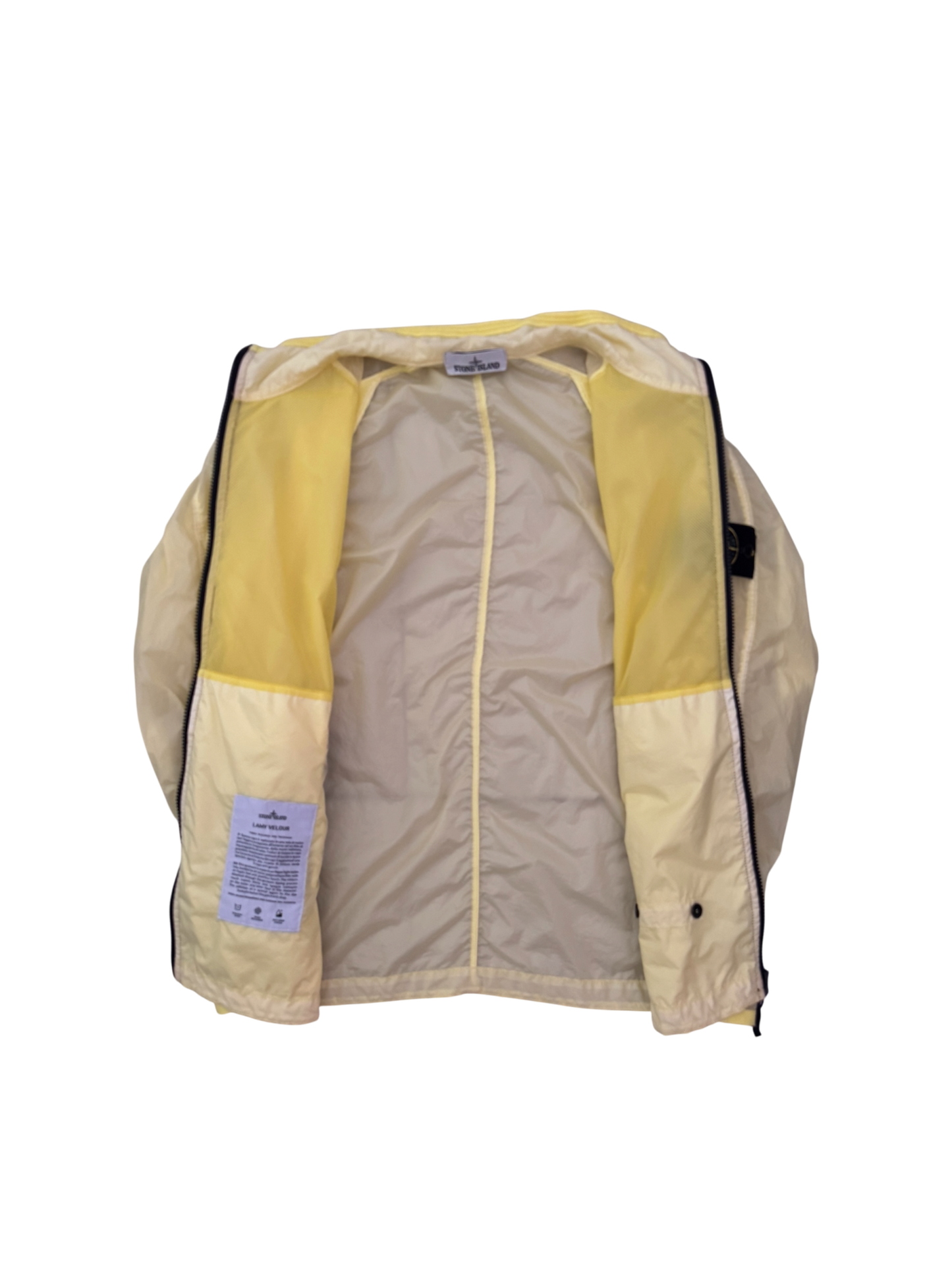Stone Island Yellow 'Lamy Velour' Jacket - Medium
