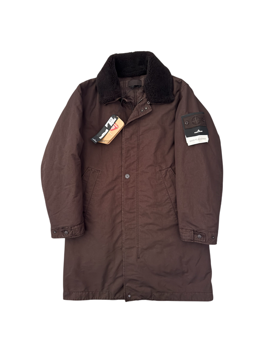 Stone Island 'David TC Sheepskin Ghost Piece' Long Jacket - Medium