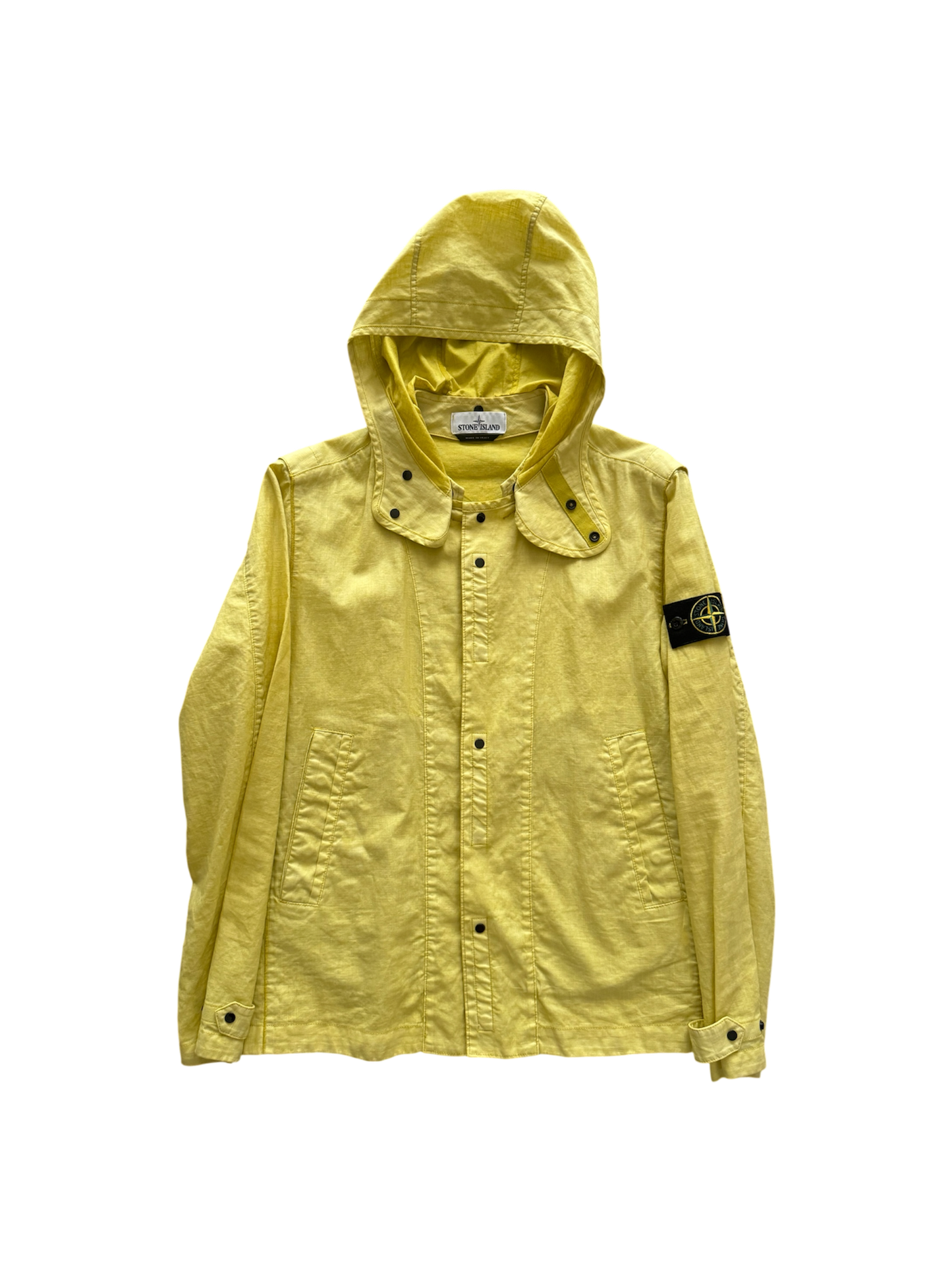 Stone Island Yellow 'Lino Resinato TC' Jacket - Medium