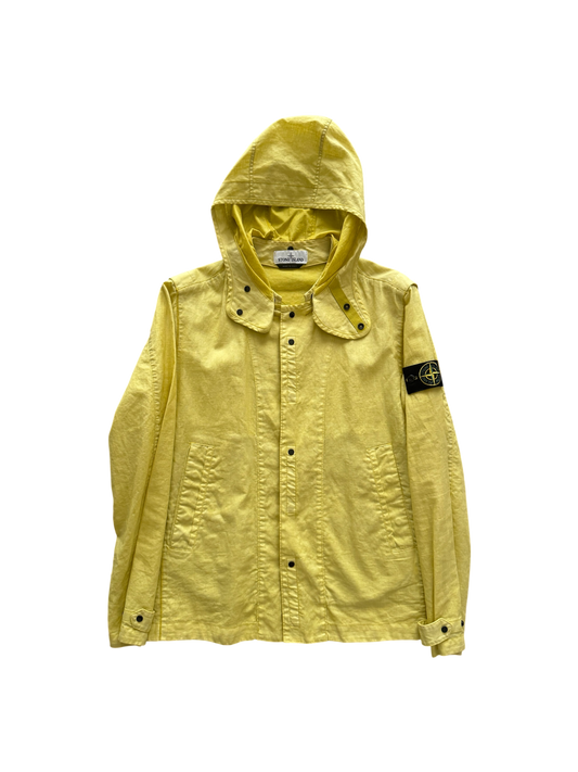 Stone Island Yellow 'Lino Resinato TC' Jacket - Medium